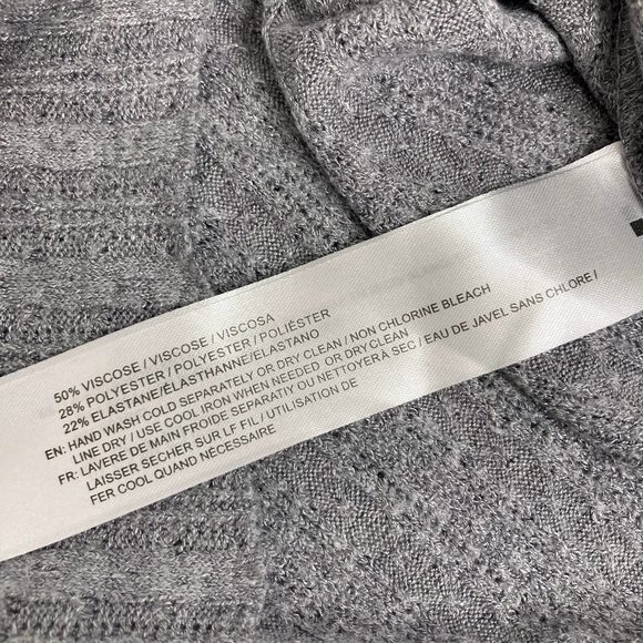 Heather Gray Band of Gypsies Westminster Lightweight Asymmetrical Hem Sweater S - Picture 8 of 12